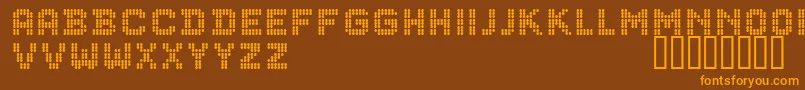 Подробнее о шрифте CfdotsRegular Шрифт CfdotsRegular – оранжевые шрифты на коричневом фоне