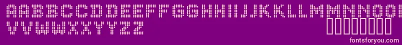 CfdotsRegular Font – Pink Fonts on Purple Background