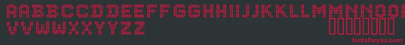 CfdotsRegular Font – Red Fonts on Black Background