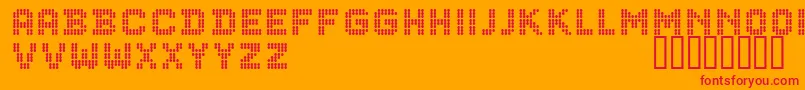 CfdotsRegular Font – Red Fonts on Orange Background