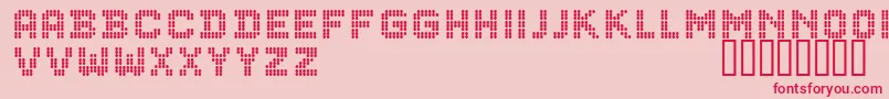 CfdotsRegular Font – Red Fonts on Pink Background