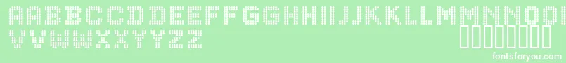 CfdotsRegular Font – White Fonts on Green Background