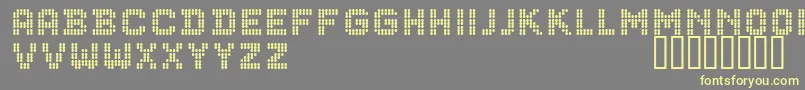 CfdotsRegular Font – Yellow Fonts on Gray Background