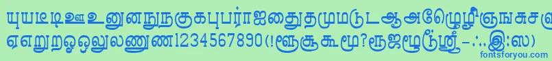 TmlDiamondPlain Font – Blue Fonts on Green Background