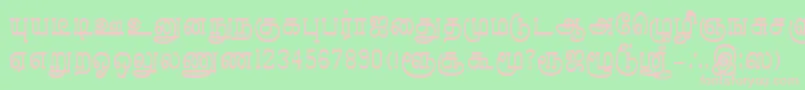 TmlDiamondPlain Font – Pink Fonts on Green Background