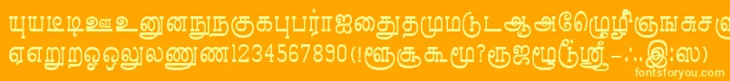 TmlDiamondPlain Font – Yellow Fonts on Orange Background