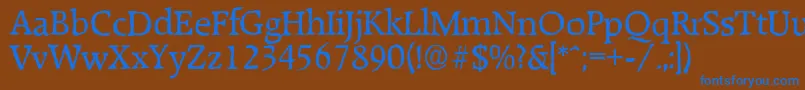 RaleighantiqueRegular Font – Blue Fonts on Brown Background