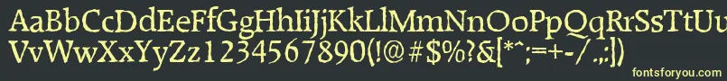 RaleighantiqueRegular Font – Yellow Fonts on Black Background