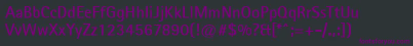 フォントAgfarotissansserifBold – 黒い背景に紫のフォント