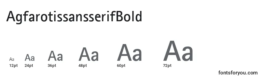 Размеры шрифта AgfarotissansserifBold