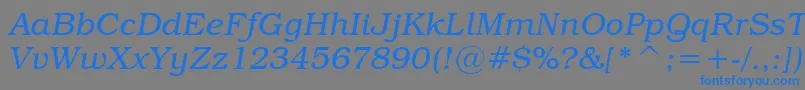 Police TextbookLightItalic – polices bleues sur fond gris