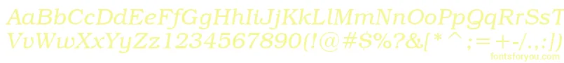 TextbookLightItalic-Schriftart – Gelbe Schriften