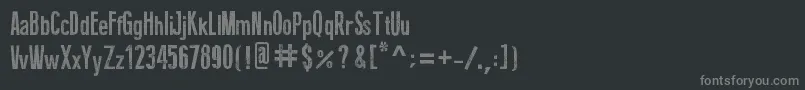 Fonte FineEroded – fontes cinzas em um fundo preto