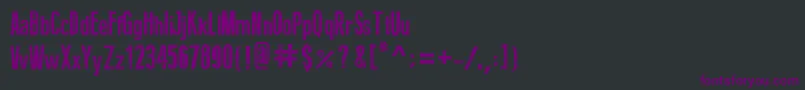 フォントFineEroded – 黒い背景に紫のフォント