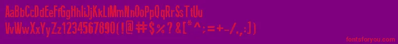 フォントFineEroded – 紫の背景に赤い文字