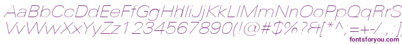 UniversNextProUltralightExtendedItalic Font – Purple Fonts