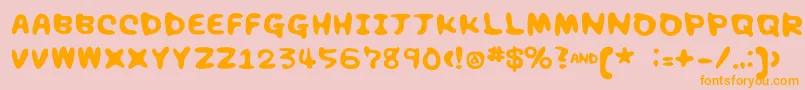 Chocolatesyrup Font – Orange Fonts on Pink Background