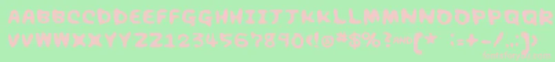 Chocolatesyrup Font – Pink Fonts on Green Background