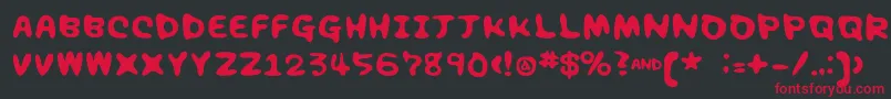 Chocolatesyrup Font – Red Fonts on Black Background