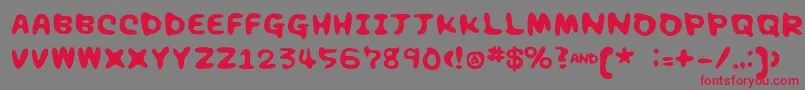 Chocolatesyrup Font – Red Fonts on Gray Background
