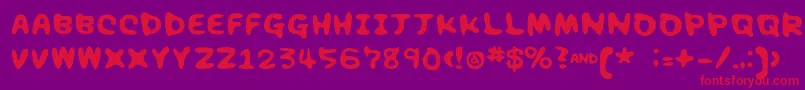 Chocolatesyrup Font – Red Fonts on Purple Background