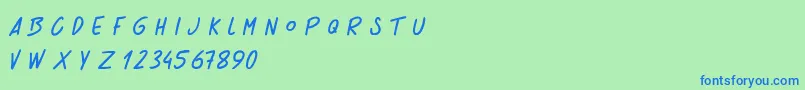 fuente SchoolProduction – Fuentes Azules Sobre Fondo Verde