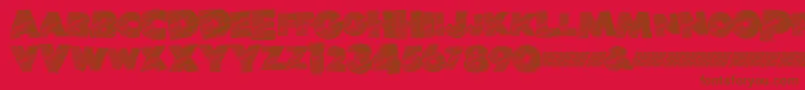 Banlieuedisco Font – Brown Fonts on Red Background