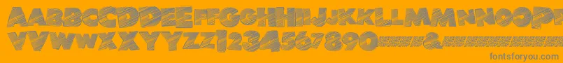 フォントBanlieuedisco – オレンジの背景に灰色の文字