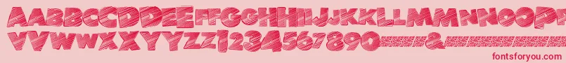 Banlieuedisco Font – Red Fonts on Pink Background