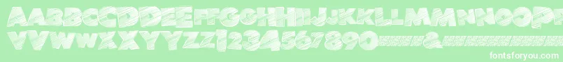 Banlieuedisco Font – White Fonts on Green Background