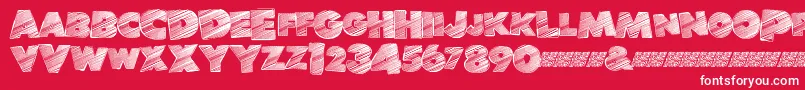 Banlieuedisco Font – White Fonts on Red Background