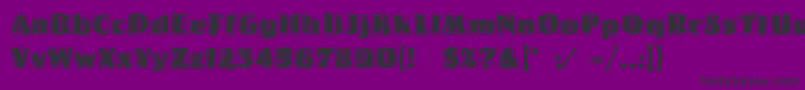 フォントWestwoodLetPlain.1.0 – 紫の背景に黒い文字