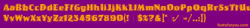 WestwoodLetPlain.1.0 Font – Orange Fonts on Purple Background