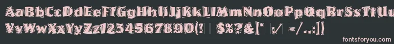 WestwoodLetPlain.1.0 Font – Pink Fonts on Black Background