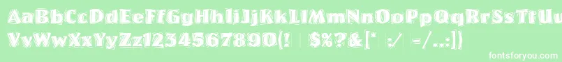 WestwoodLetPlain.1.0 Font – White Fonts on Green Background