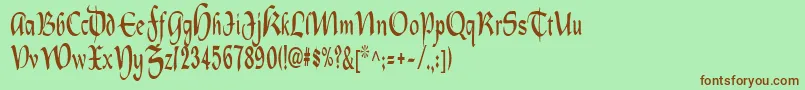More about Oldcountrycondensed Font Oldcountrycondensed Font – Brown Fonts on Green Background