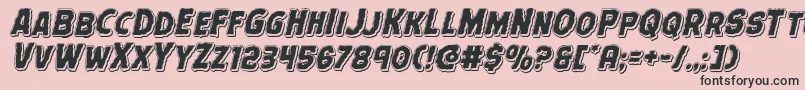 Terrorbabblepunch-fontti – mustat fontit vaaleanpunaisella taustalla