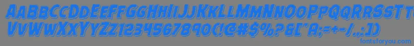 Terrorbabblepunch Font – Blue Fonts on Gray Background