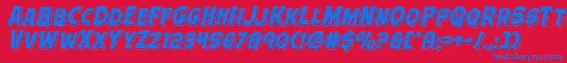 Terrorbabblepunch Font – Blue Fonts on Red Background