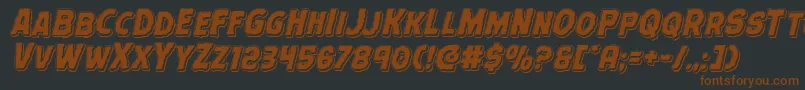 Шрифт Terrorbabblepunch – коричневые шрифты на чёрном фоне