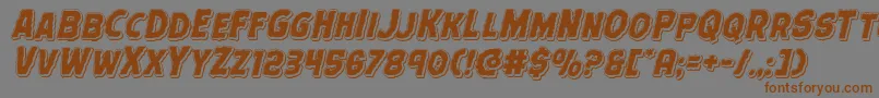 Шрифт Terrorbabblepunch – коричневые шрифты на сером фоне