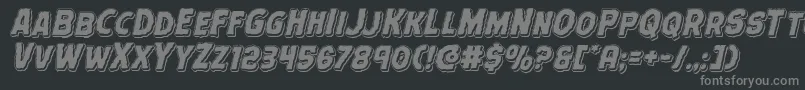 Terrorbabblepunch Font – Gray Fonts on Black Background