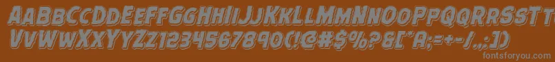 Terrorbabblepunch Font – Gray Fonts on Brown Background