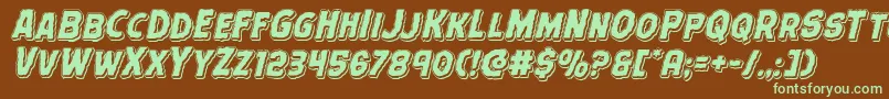 Terrorbabblepunch Font – Green Fonts on Brown Background