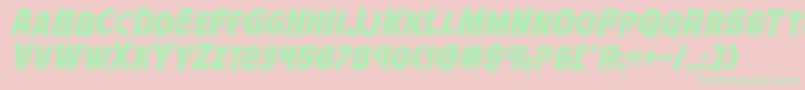フォントTerrorbabblepunch – ピンクの背景に緑の文字