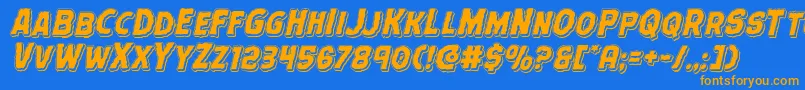 Terrorbabblepunch Font – Orange Fonts on Blue Background