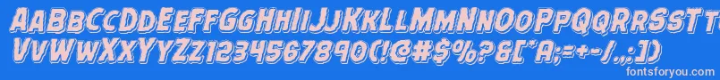 Terrorbabblepunch Font – Pink Fonts on Blue Background