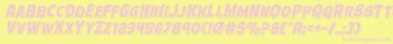 Terrorbabblepunch Font – Pink Fonts on Yellow Background