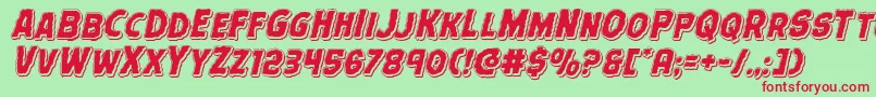 Terrorbabblepunch Font – Red Fonts on Green Background