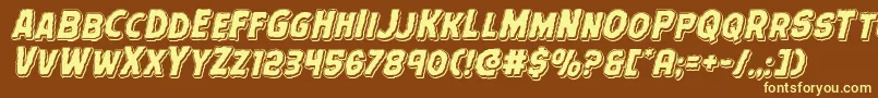 Terrorbabblepunch Font – Yellow Fonts on Brown Background